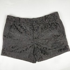 Calvin Klein Black Shorts Size 4 Cheetah print